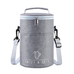 Borsa per il pranzo rotonda Borsa per il pranzo isolata Borsa per il pranzo pieghevole e portatile, L, M, S