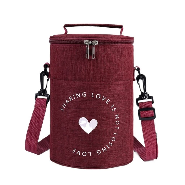 Borsa per il pranzo rotonda Borsa per il pranzo isolata Borsa per il pranzo pieghevole e portatile, L, M, S