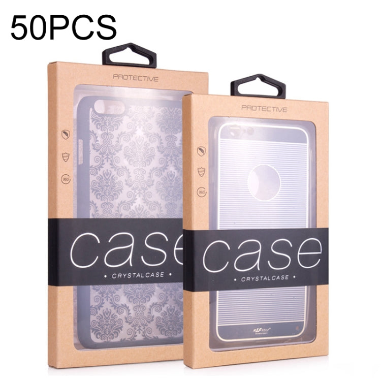 Scatola per imballaggio custodia in pelle per custodia in carta kraft da 50 pezzi, L 5.8-6.7 Inch, S 4.7 Inch