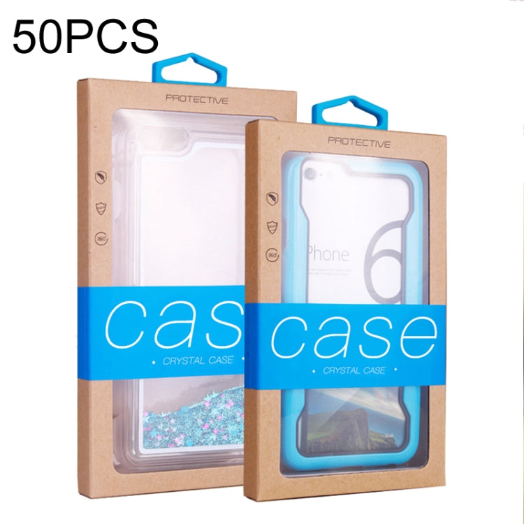Scatola per imballaggio custodia in pelle per custodia in carta kraft da 50 pezzi, L 5.8-6.7 Inch, S 4.7 Inch