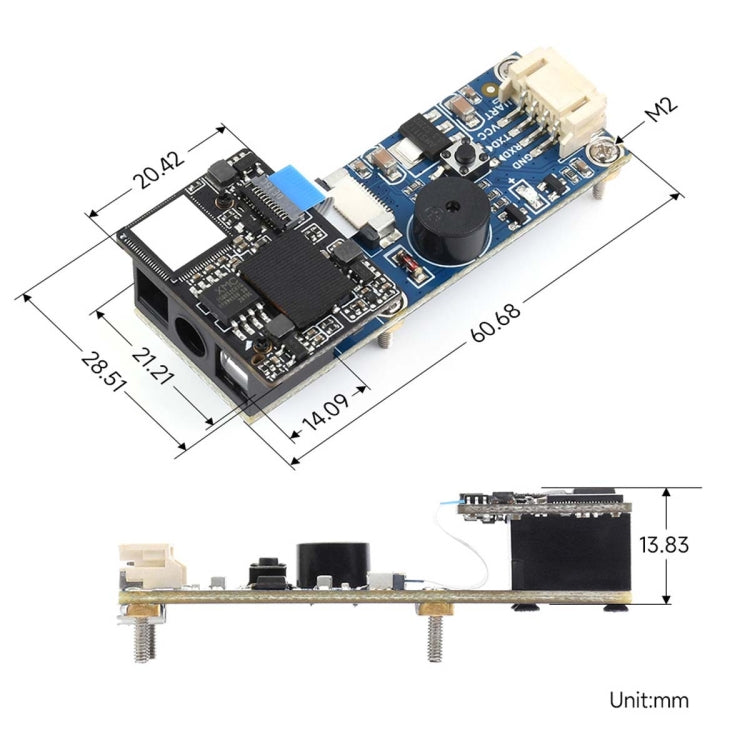 Il modulo scanner di codici 2D Waveshare supporta la scansione di codici a barre ad alta densità da 4mil, 23962, 23962