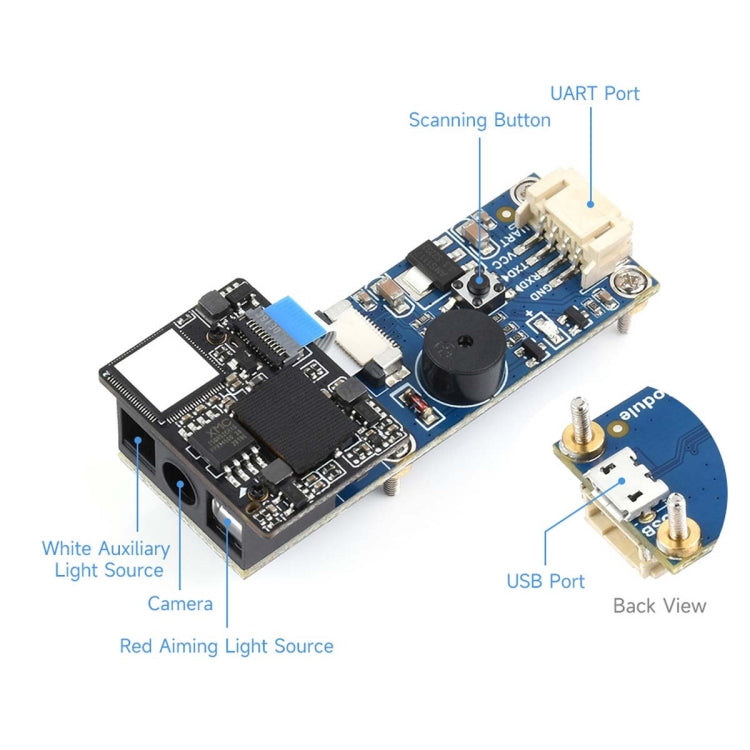 Il modulo scanner di codici 2D Waveshare supporta la scansione di codici a barre ad alta densità da 4mil, 23962, 23962