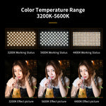 E900 55W 3000K-6500K Luci a schermo piatto Luce di riempimento per trasmissione in diretta, Regular Models, Knob Model, Knob Battery Model