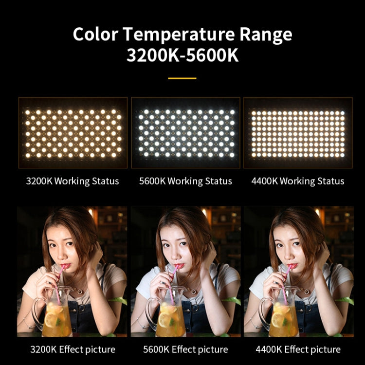 E900 55W 3000K-6500K Luci a schermo piatto Luce di riempimento per trasmissione in diretta, Regular Models, Knob Model, Knob Battery Model