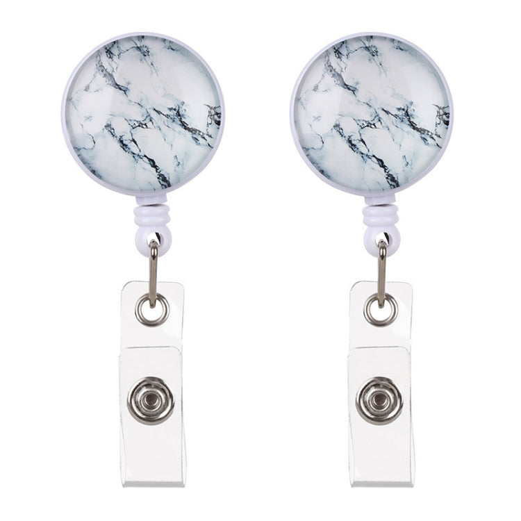 2 pz. Cielo stellato notturno, estrattore per crepe in marmo, cordino con fibbia retrattile, porta carte con fibbia per chiavi aziendali, Dark Blue Starry Crocodile Clip, Marble Alligator Clip, Aqua Blue Crocodile Clip, Purple Crocodile Clip