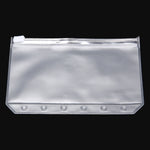 Borsa per banconote da 3 pezzi Borsa per biglietti da visita con bordo a strappo Tasca a fogli mobili con inserto in PVC con cerniera, A5 L, A6 M, A7 S