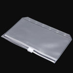 Borsa per banconote da 3 pezzi Borsa per biglietti da visita con bordo a strappo Tasca a fogli mobili con inserto in PVC con cerniera, A5 L, A6 M, A7 S