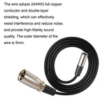 Cavo bilanciato XLR mini maschio a mini maschio audio 48V
