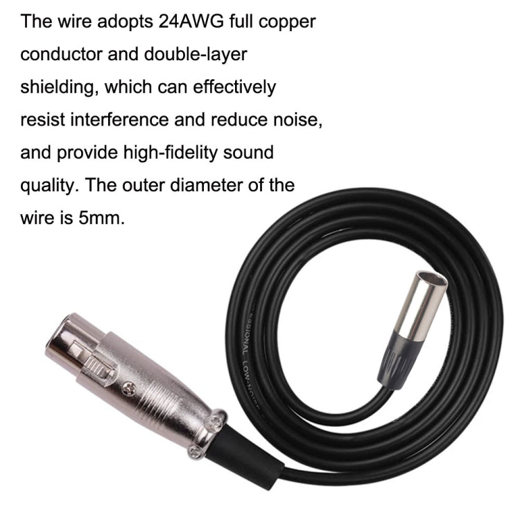 Cavo di bilanciamento XLrmini Caron femmina a mini maschio per cavo audio microfono scheda audio 48V, 0.5m, 1m, 1.5m, 2m, 3m, 5m, 10m