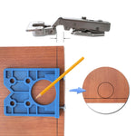 Strumento ausiliario per l'installazione di punzonatura del posizionatore della cerniera del pannello della porta di apertura della cerniera per la lavorazione del legno da 35 mm, Single, Single + Hole Opener, Single + Hole Opener+Pencil               ...