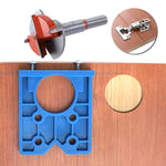 Strumento ausiliario per l'installazione di punzonatura del posizionatore della cerniera del pannello della porta di apertura della cerniera per la lavorazione del legno da 35 mm, Single, Single + Hole Opener, Single + Hole Opener+Pencil               ...