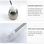 Spazzola per la pulizia del bagno Scopino per WC creativo in acciaio inossidabile, Stainless Steel Toilet Brush