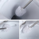 Spazzola per la pulizia del bagno Scopino per WC creativo in acciaio inossidabile, Stainless Steel Toilet Brush