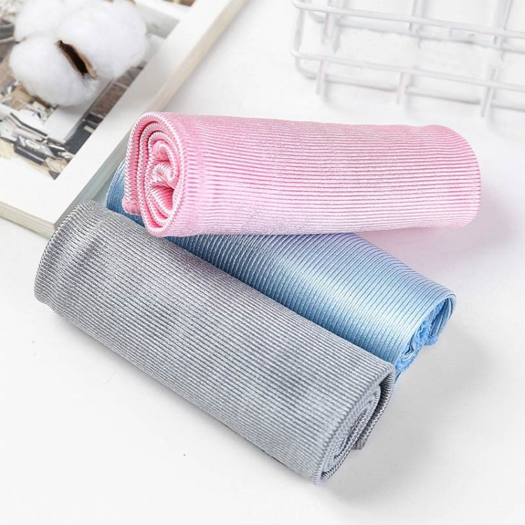 Panno per pulizia antitraccia in microfibra da 10 pezzi, 30x30cm Blue, 40x40cm Blue, 40x60cm Blue, 30x30cm Pink, 40x40cm Pink, 40x60cm Pink, 30x30cm Grey, 40x40cm Grey, 40x60cm Grey