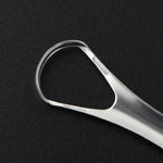 Raschietto per lingua in acciaio inossidabile per la pulizia orale, 14.6 × 2.4 cm