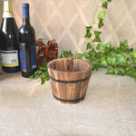 Vaso da fiori in legno carbonizzato succulente per verdure da balcone Decorazione per la casa con piccolo secchiello in legno retrò, S Flat Mouth, M Flat Mouth, L Flat Mouth, S Wave Mouth, M Wave Mouth, L Wave Mouth