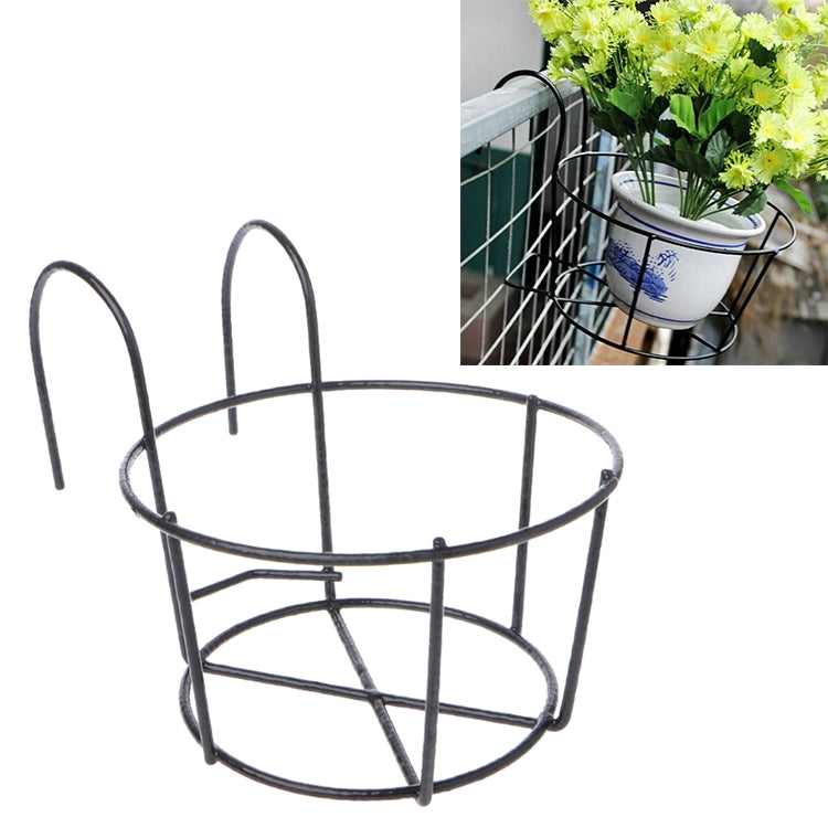 Supporto a parete in ferro battuto per vaso da fiori