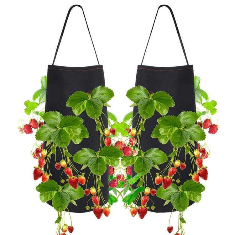 Borsa per piantare in tessuto non tessuto di pianta a radice nuda di fragola appesa in feltro, 22 x 38 cm, 50 x 30 x 25 cm