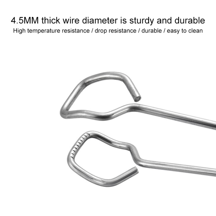 Pinza per barbecue con manico in plastica in acciaio inossidabile, clip per alimenti, strumenti per barbecue, 9 Inch, 12 Inch