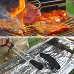 Pinza per barbecue con manico in plastica in acciaio inossidabile, clip per alimenti, strumenti per barbecue, 9 Inch, 12 Inch