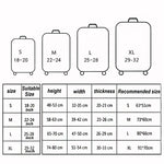 Copri bagaglio da viaggio Valigia antipolvere Protezione antigraffio Manica elastica, S Size 19 to 21 inch, M Size 22 to 24 inch, L Size 26 to 28 inch, XL Size 29 to 32 inch