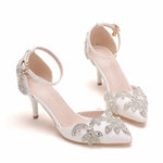 Scarpe da donna con tacco a spillo e strass, 34, 35, 36, 37, 38, 39, 40, 41, 42