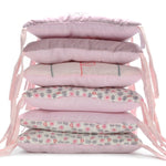 Lenzuola perimetrali con ricamo coniglietto per culla, cotone anti-collisione, 30 x 30 cm