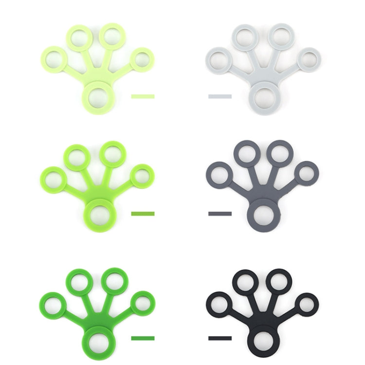 Dispositivo per l'allenamento delle dita in silicone Anello di trazione a forma di ventaglio, Fan-shaped Light Green, Fan-shaped Grass Green, Fan-shaped Dark Green, Fan-shaped Light Gray, Fan-shaped Dark Gray, Fan-shaped Black