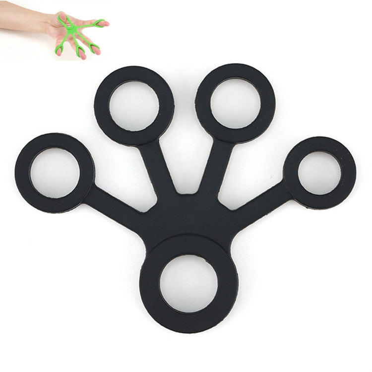 Dispositivo per l'allenamento delle dita in silicone Anello di trazione a forma di ventaglio, Fan-shaped Light Green, Fan-shaped Grass Green, Fan-shaped Dark Green, Fan-shaped Light Gray, Fan-shaped Dark Gray, Fan-shaped Black