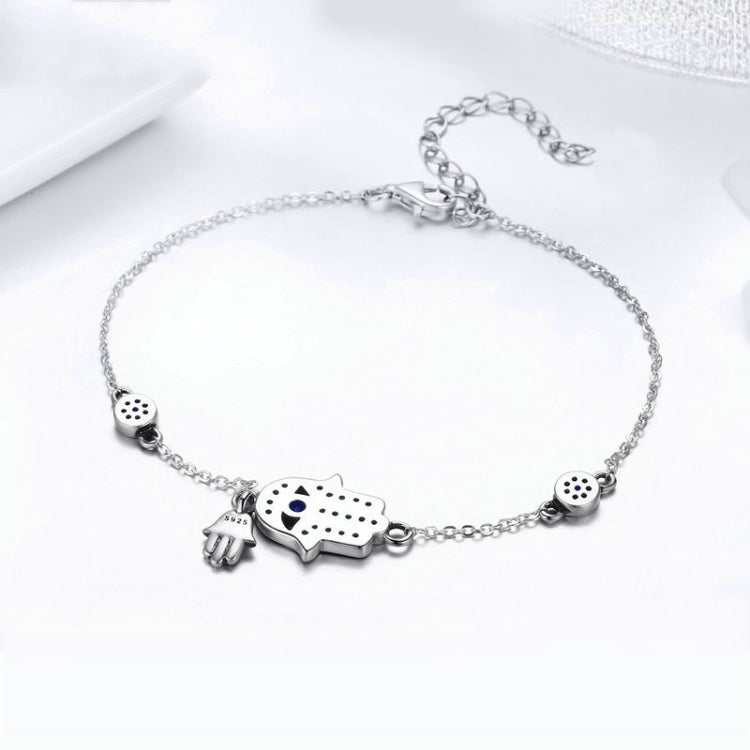 Bracciale in argento sterling S925 Mano di Fatima, SCB079