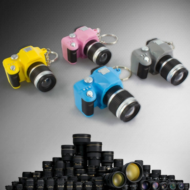 Portachiavi per bambini Mini SLR modello stile portachiavi con suono e luce LED