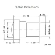 Waveshare WS0202505 for Raspberry Pi M12 Camera Lens, 5MP, 25mm Focal Length, Large Aperture, 24054, 24054