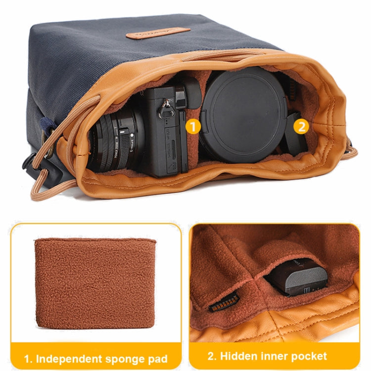 S.C.COTTON Borsa per la protezione dell'obiettivo della fotocamera Borsa per la fodera Borsa per la conservazione della fotocamera impermeabile, L, M, S