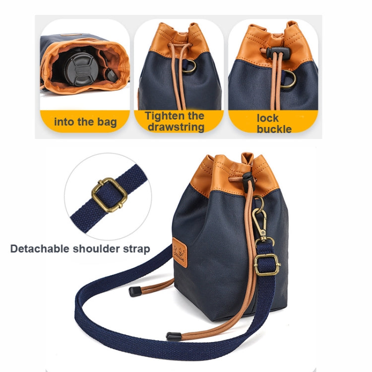 S.C.COTTON Borsa per la protezione dell'obiettivo della fotocamera Borsa per la fodera Borsa per la conservazione della fotocamera impermeabile, L, M, S