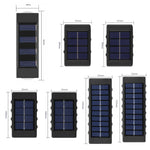Lampada da parete solare Faretti a doppia testa impermeabili su e giù per esterni, 2LED NiMH, 4LED NiMH, 6LED NiMH, 8LED NiMH, 10LED NiMH, 12LED Lithium, 16LED Lithium