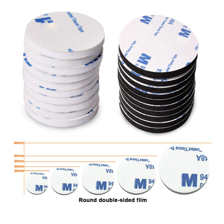 Adesivo biadesivo rotondo in schiuma EVA resistente e ad alta viscosità, 200 PCS 20x1.5mm, 200 PCS 25x1.5mm, 150 PCS 30x1.5mm, 100 PCS 40x1.5mm, 72 PCS 50x1.5mm, 48 PCS 60x1.5mm, 24 PCS 80x1.5mm