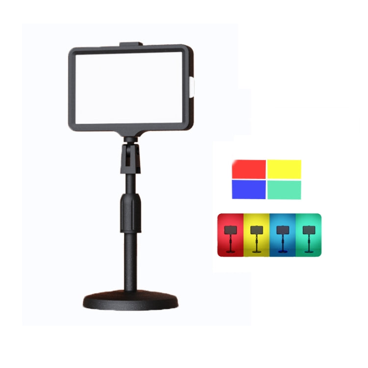 Luce di riempimento live a pannello piatto per fotografia a temperatura a tre colori da 6 pollici 3200-5500K, Specifiche:, Only Light, Small Tripod, 30cm Bracket, 42CM Bracket, 0.5m Bracket, 0.5m Bracket +Bluetooth RC, 2.1m Bracket