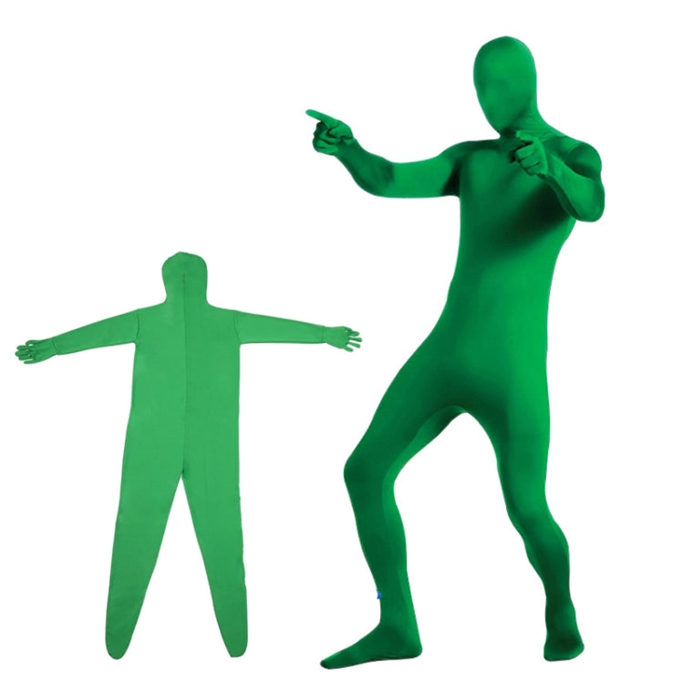 Tuta elastica per foto con schermo verde. Tuta aderente con chiave chroma video, 160cm, 170cm, 180cm