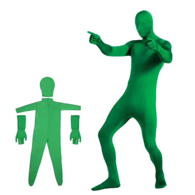 Tuta elastica per foto con schermo verde. Tuta aderente con chiave chroma video, 160cm, 170cm, 180cm