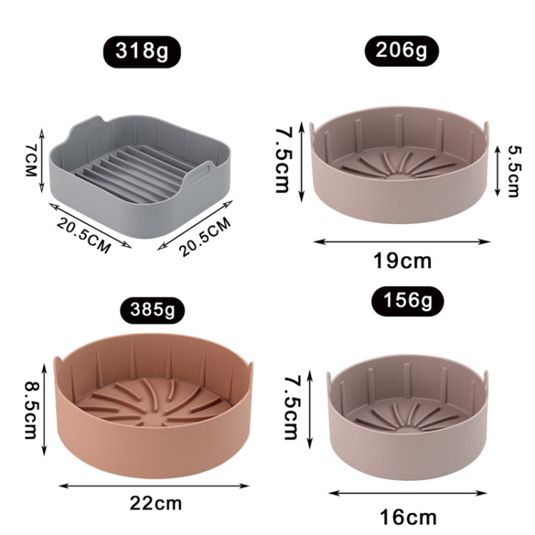 Accessori per padelle in silicone per friggitrice ad aria, Square 20.5 cm, Round 22 cm, Round 19 cm, Round 16 cm