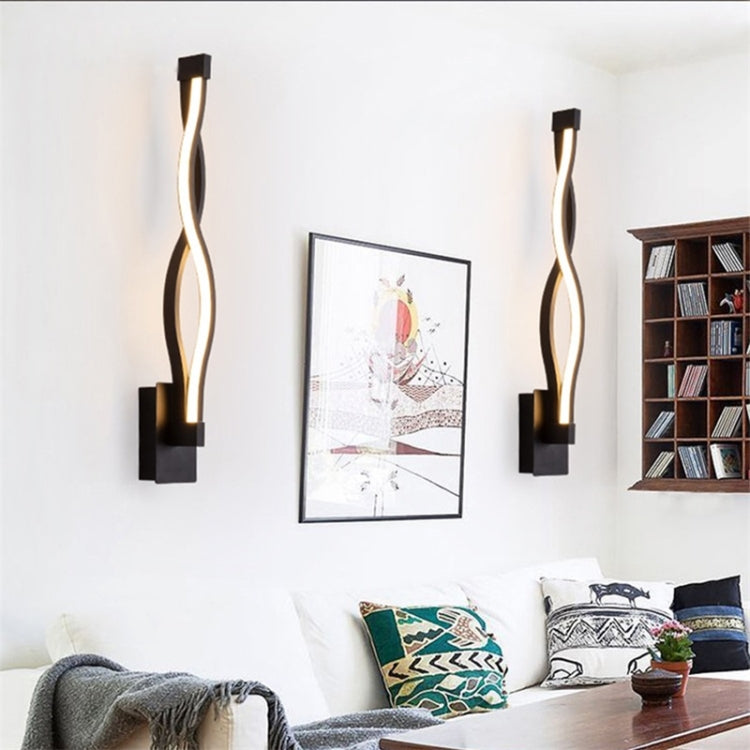 Lampada da parete semplice da comodino per camera da letto a LED, White, Black