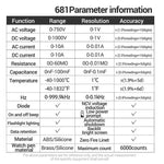 Multimetro digitale LCD ANENG 681 ricaricabile