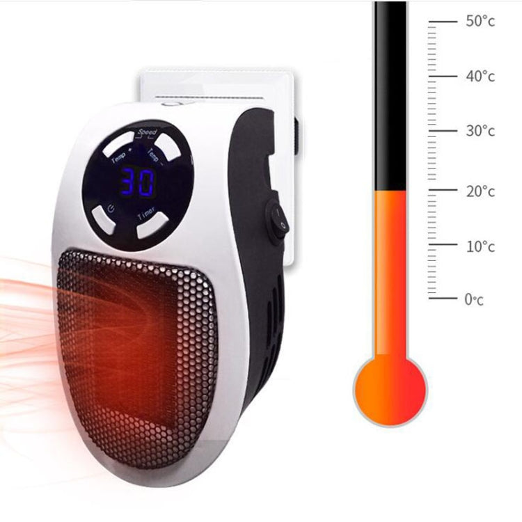 Mini riscaldatore elettrico plug-in LCD temporizzato per ufficio riscaldatore domestico scaldapiedi, With Remote Control EU, With Remote Control US 110v, With Remote Control UK, Without Remote Control EU, Without Remote Control US 110v