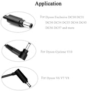 Adattatore di ricarica Adattatore di alimentazione del caricabatterie Adatto per aspirapolvere Dyson, US Plug, EU Plug, UK Plug, AU Plug, CN Plug