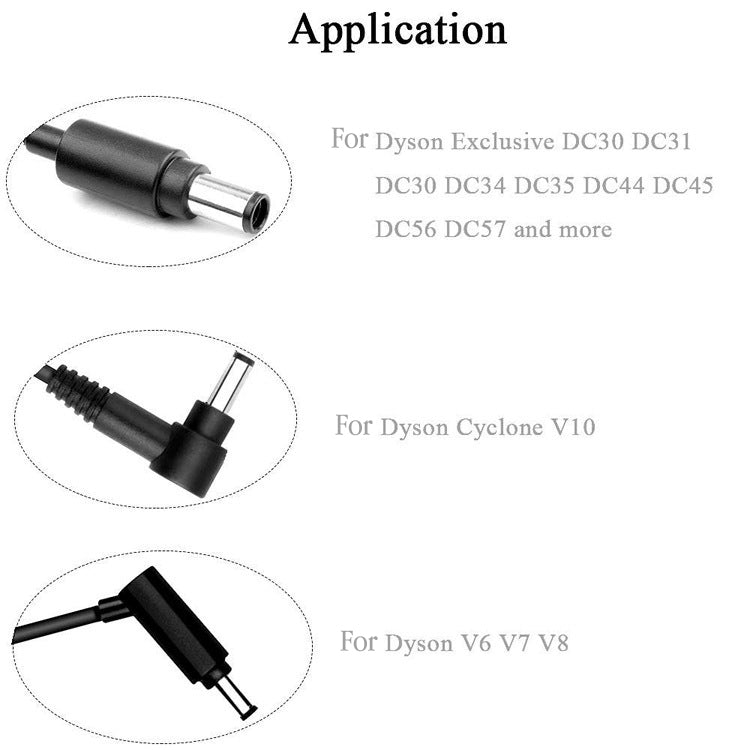 Adattatore di ricarica Adattatore di alimentazione del caricabatterie Adatto per aspirapolvere Dyson, US Plug, EU Plug, UK Plug, AU Plug, CN Plug