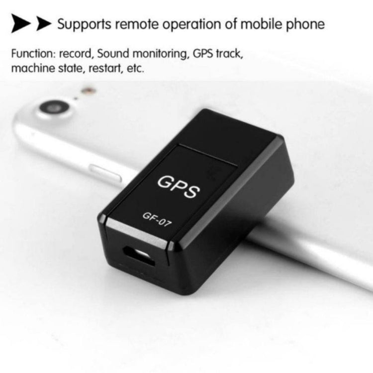 Localizzatore GF07 Mini GPS Tracking Forte posizionamento magnetico Adsorbimento Dispositivo anti-smarrimento Controllo vocale registrabile, GF07