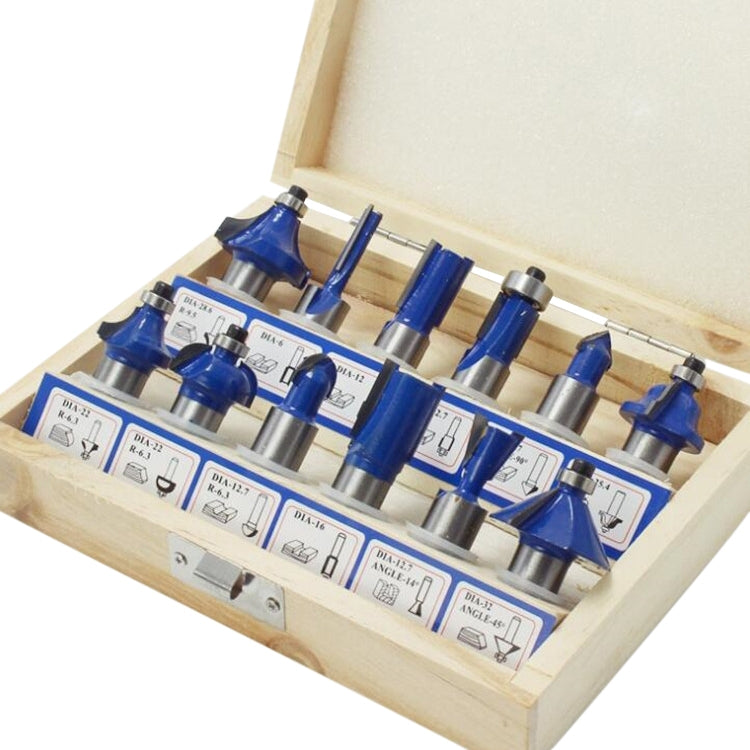 Set di frese per la lavorazione del legno Testa della macchina per rifilatura Fresatrice per legno elettrica Taglierina per macchina per incisione, Red 1/4 Handle 12PCS, Blue 1/4 Handle 12PCS, Red 1/2 Handle 12PCS, Blue 1/2 Handle 12PCS                ...