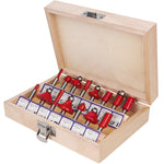 Set di frese per la lavorazione del legno Testa della macchina per rifilatura Fresatrice per legno elettrica Taglierina per macchina per incisione, Red 1/4 Handle 12PCS, Blue 1/4 Handle 12PCS, Red 1/2 Handle 12PCS, Blue 1/2 Handle 12PCS                ...