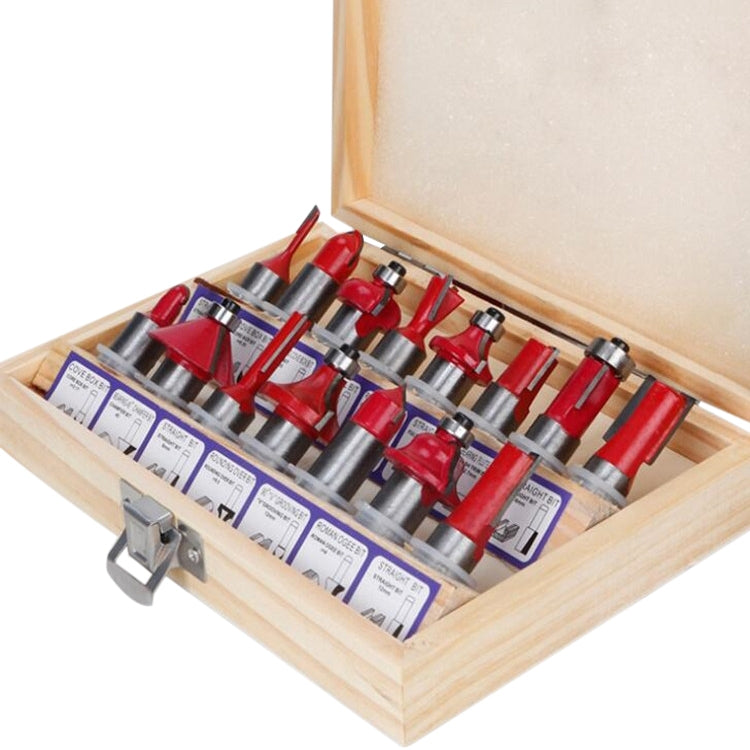 Set di frese per la lavorazione del legno Testa della macchina per rifilatura Fresatrice per legno elettrica Taglierina per macchina per incisione, Red 1/4 Handle 12PCS, Blue 1/4 Handle 12PCS, Red 1/2 Handle 12PCS, Blue 1/2 Handle 12PCS                ...