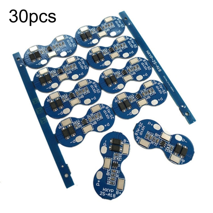 30PCS 4A 2-Tandem 7.4V/8.4V 18650 Lithium Battery Protection Board, Anti-overcharge, Anti-over-discharge